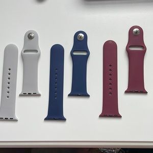 Apple Watchband Set 38mm in Grey, Navy, and Maroon